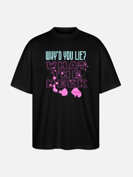 What The Heck - Stanley/Stella Oversized Unisex Bio T-Shirt Blaster 2.0 - Schwarz