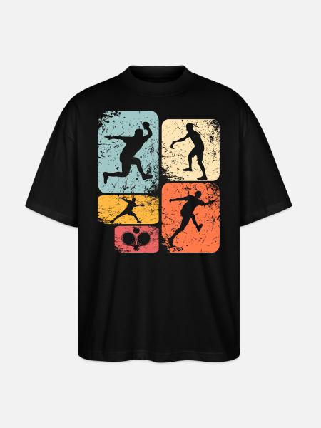 Tischtennis - Stanley/Stella Oversized Unisex Bio T-Shirt Blaster 2.0 - Schwarz