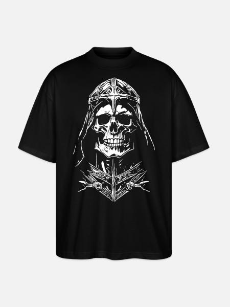 Ritterlicher Skull - Stanley/Stella Oversized Unisex Bio T-Shirt Blaster 2.0 - Schwarz