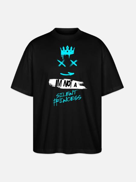 Rebellin / keine Prinzessin / not a princess - Stanley/Stella Oversized Unisex Bio T-Shirt Blaster 2.0 - Schwarz