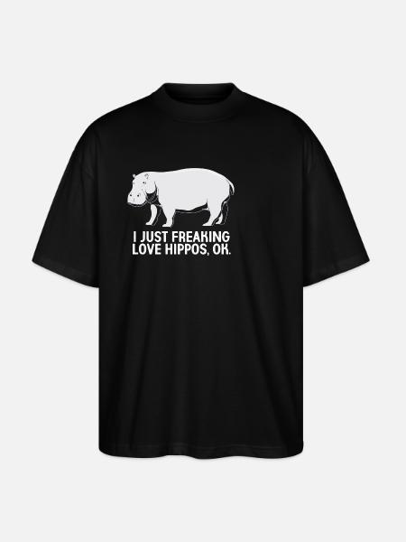 Nilpferd - Stanley/Stella Oversized Unisex Bio T-Shirt Blaster 2.0 - Schwarz