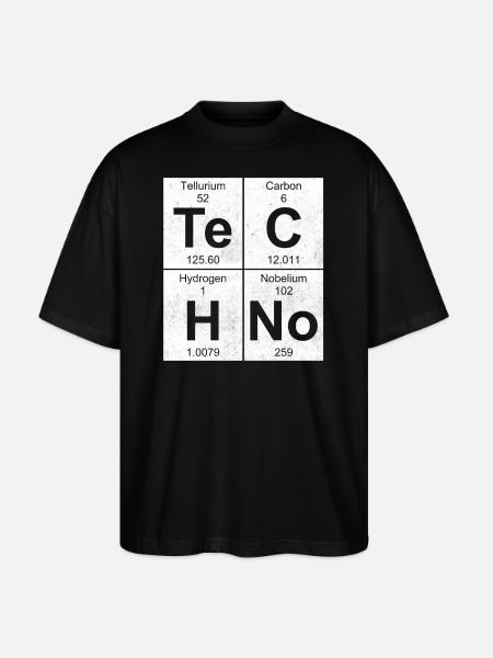 TeCHNo ELEMENTS BLOCKS - Stanley/Stella Oversized Unisex Bio T-Shirt Blaster 2.0 - Schwarz