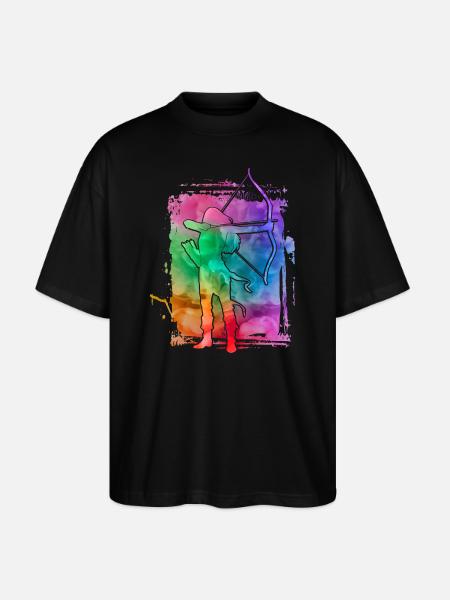 Bogenschießen - Stanley/Stella Oversized Unisex Bio T-Shirt Blaster 2.0 - Schwarz