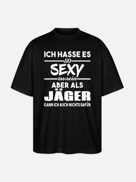 Sexy Jäger - Stanley/Stella Oversized Unisex Bio T-Shirt Blaster 2.0 - Schwarz