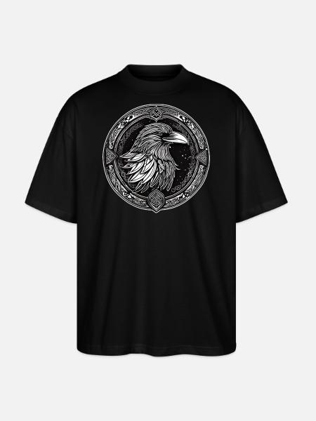 Wikinger Rabe - Stanley/Stella Oversized Unisex Bio T-Shirt Blaster 2.0 - Schwarz