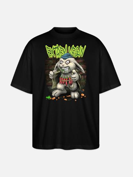 Extrem Vegan - Stanley/Stella Oversized Unisex Bio T-Shirt Blaster 2.0 - Schwarz