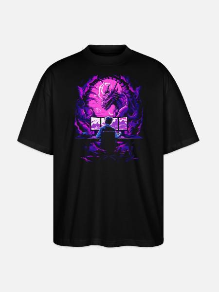 PC Gamer Drachen Fantasy - Stanley/Stella Oversized Unisex Bio T-Shirt Blaster 2.0 - Schwarz