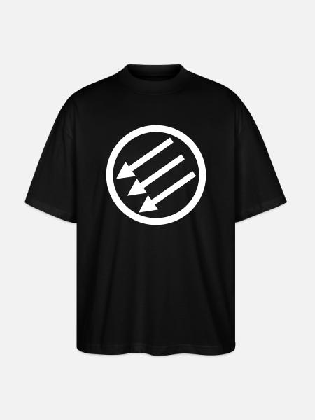 Järnfronten / Eiserne Front / Iron Front - Stanley/Stella Oversized Unisex Bio T-Shirt Blaster 2.0 - Schwarz