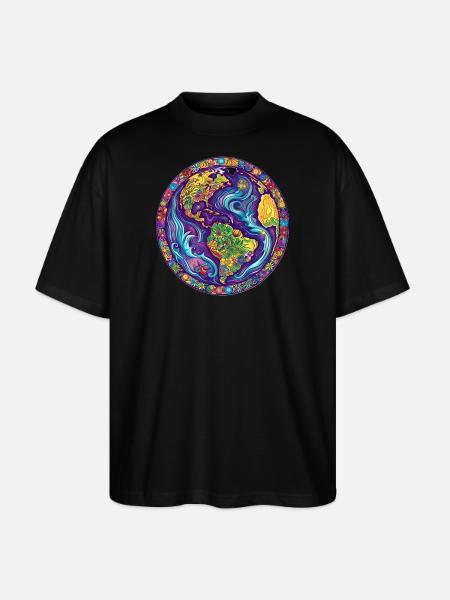 Unser Planet Erde - Stanley/Stella Oversized Unisex Bio T-Shirt Blaster 2.0 - Schwarz