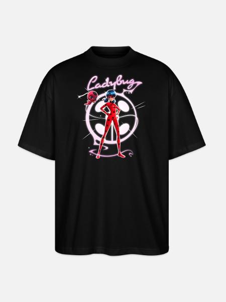 Miraculous Ladybug Mit Tikki - Stanley/Stella Oversized Unisex Bio T-Shirt Blaster 2.0 - Schwarz