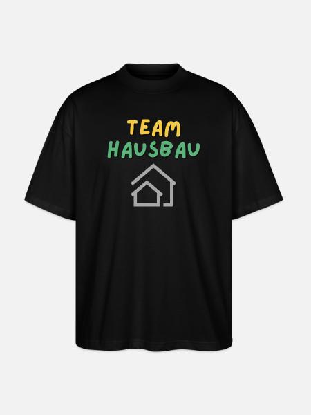 Team Hausbau - Stanley/Stella Oversized Unisex Bio T-Shirt Blaster 2.0 - Schwarz