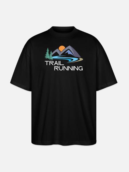 Trailrunning - Stanley/Stella Oversized Unisex Bio T-Shirt Blaster 2.0 - Schwarz