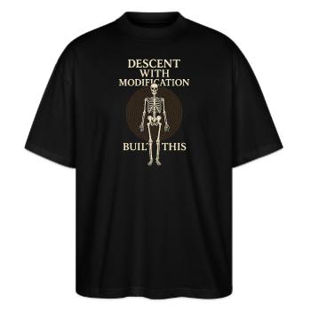 Charles Darwin Geschenk Natürliche - Stanley/Stella Oversized Unisex Bio T-Shirt Blaster 2.0 - Schwarz - Vorne - Alina (178cm) & Michal (187cm)