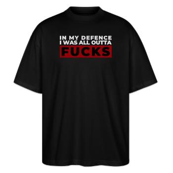 Mutiges, ausdrucksstarkes Protestdesign - Stanley/Stella Oversized Unisex Bio T-Shirt Blaster 2.0 - Schwarz - Vorne - Alina (178cm) & Michal (187cm)