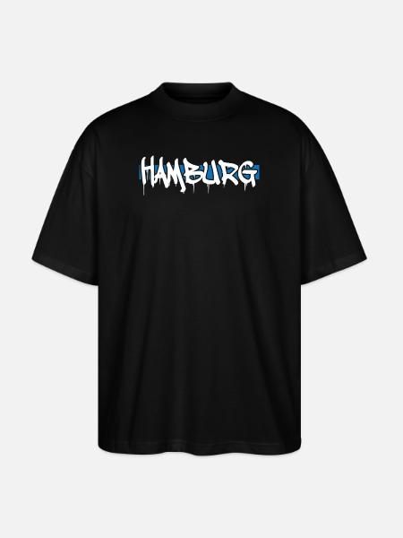 Hamburg - Stanley/Stella Oversized Unisex Bio T-Shirt Blaster 2.0 - Schwarz