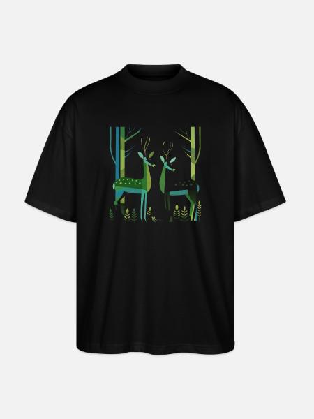 Hirschwald 2 - Stanley/Stella Oversized Unisex Bio T-Shirt Blaster 2.0 - Schwarz