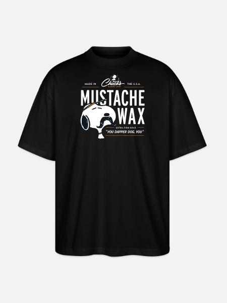 Peanuts Snoopy Mustache Wax Schnurrbart - Stanley/Stella Oversized Unisex Bio T-Shirt Blaster 2.0 - Schwarz
