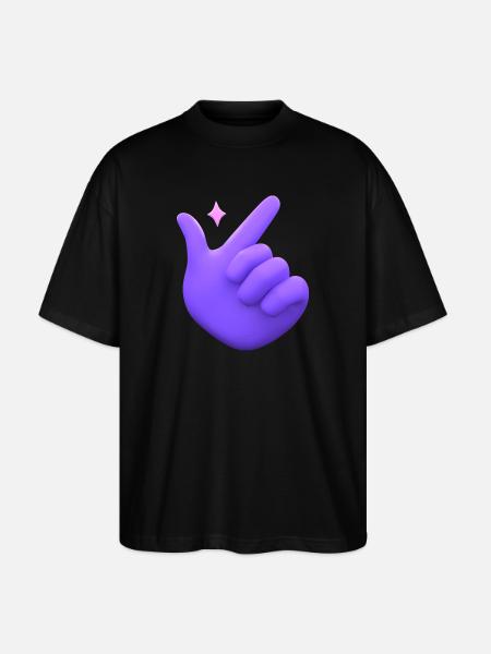 3D-Handschnippen mit den Fingern - Stanley/Stella Oversized Unisex Bio T-Shirt Blaster 2.0 - Schwarz