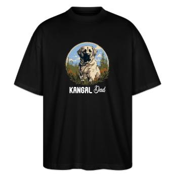 Kangal - Stanley/Stella Oversized Unisex Bio T-Shirt Blaster 2.0 - Schwarz - Vorne - Alina (178cm) & Michal (187cm)