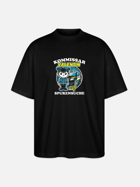 Kommissar Valentin Spurensuche - Stanley/Stella Oversized Unisex Bio T-Shirt Blaster 2.0 - Schwarz