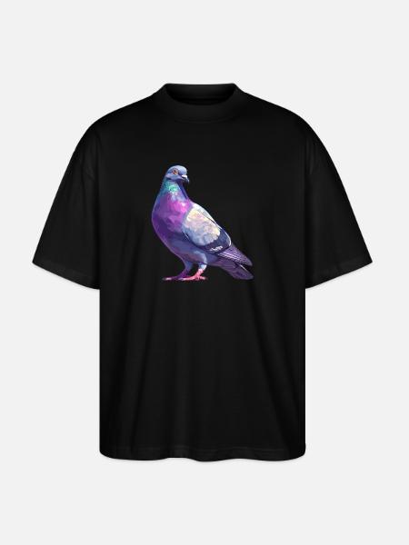 Tauben Taube - Stanley/Stella Oversized Unisex Bio T-Shirt Blaster 2.0 - Schwarz