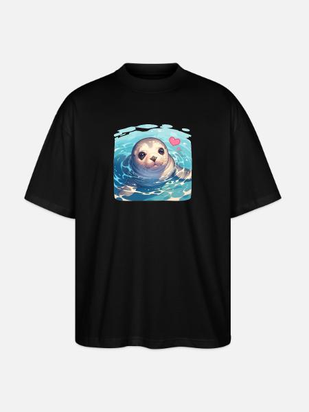 Robben Robbe - Stanley/Stella Oversized Unisex Bio T-Shirt Blaster 2.0 - Schwarz