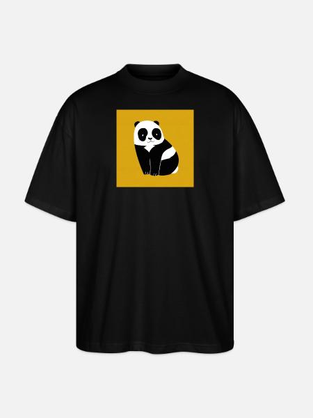 Kleiner Panda - Stanley/Stella Oversized Unisex Bio T-Shirt Blaster 2.0 - Schwarz