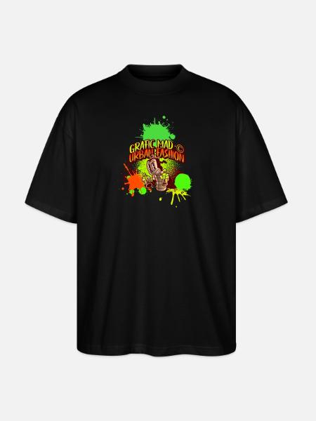 GRAFFITI - Stanley/Stella Oversized Unisex Bio T-Shirt Blaster 2.0 - Schwarz