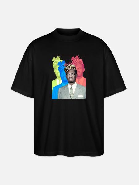 Patrice Lumumba - Stanley/Stella Oversized Unisex Bio T-Shirt Blaster 2.0 - Schwarz