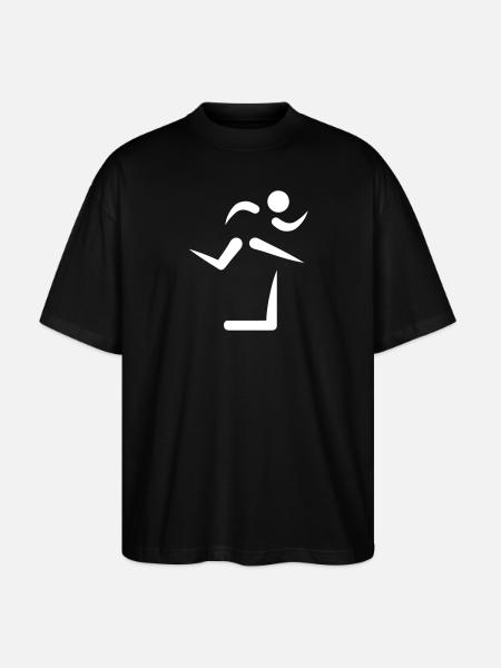 Hürdenlauf - Stanley/Stella Oversized Unisex Bio T-Shirt Blaster 2.0 - Schwarz
