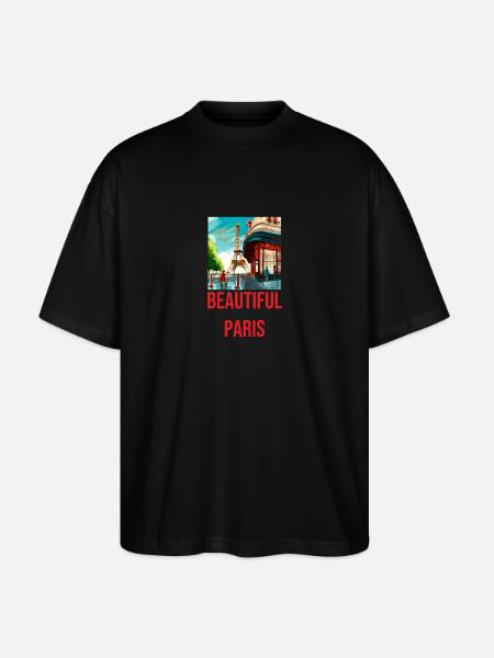 Geschenkidee für Pariser Hobbyköche - Stanley/Stella Oversized Unisex Bio T-Shirt Blaster 2.0 - Schwarz