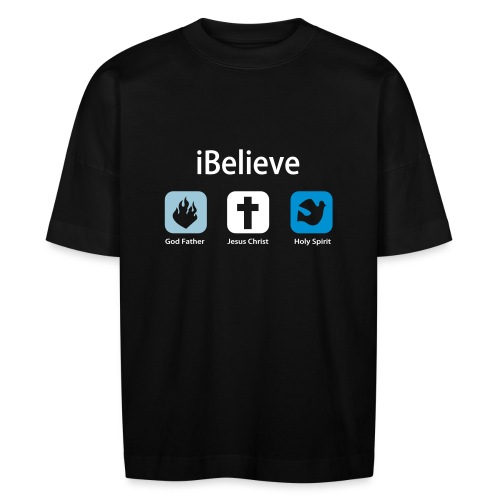 iBelieve - Jesus Shirt (UK) - Stanley/Stella Unisex Oversize Bio-T-Shirt BLASTER