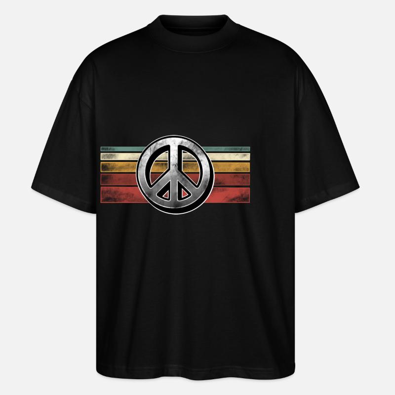 Peace - Stanley/Stella Oversized Unisex Bio T-Shirt Blaster 2.0 - Schwarz