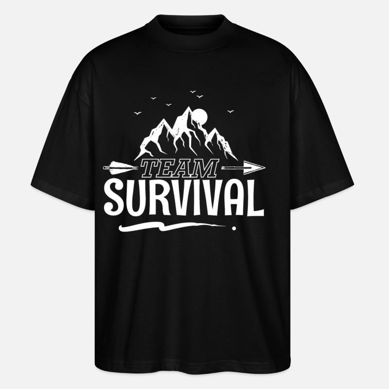 Team Survival - Stanley/Stella Oversized Unisex Bio T-Shirt Blaster 2.0 - Schwarz