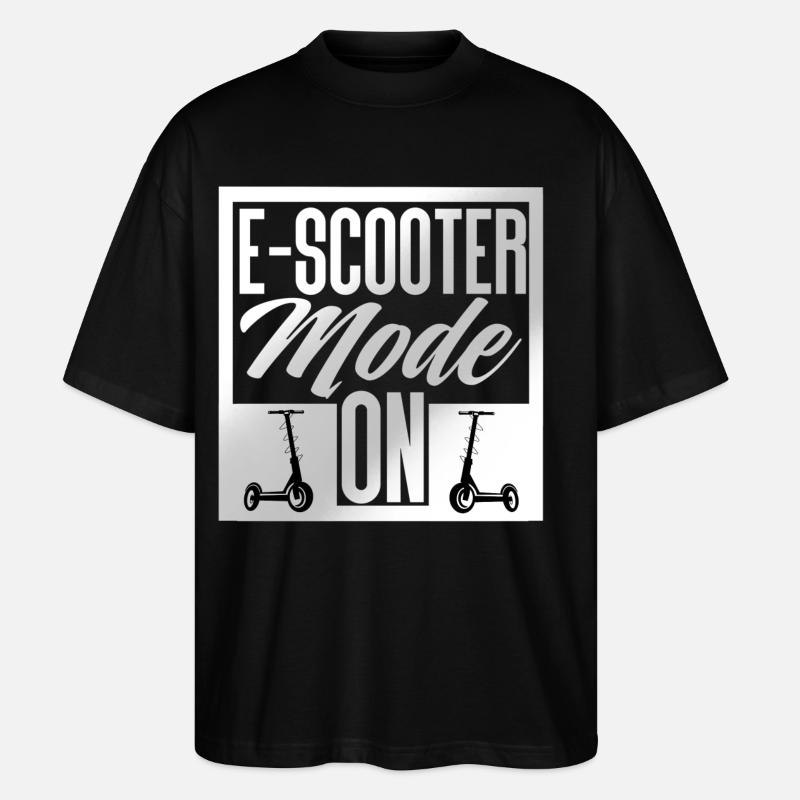 E Scooter Roller Elektroroller - Stanley/Stella Oversized Unisex Bio T-Shirt Blaster 2.0 - Schwarz