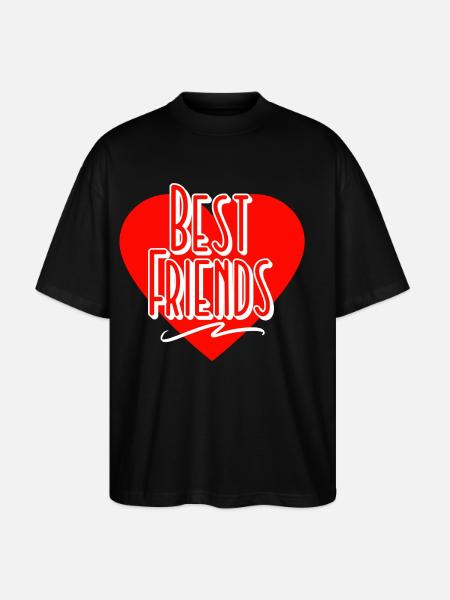 Beste Freunde - Stanley/Stella Oversized Unisex Bio T-Shirt Blaster 2.0 - Schwarz