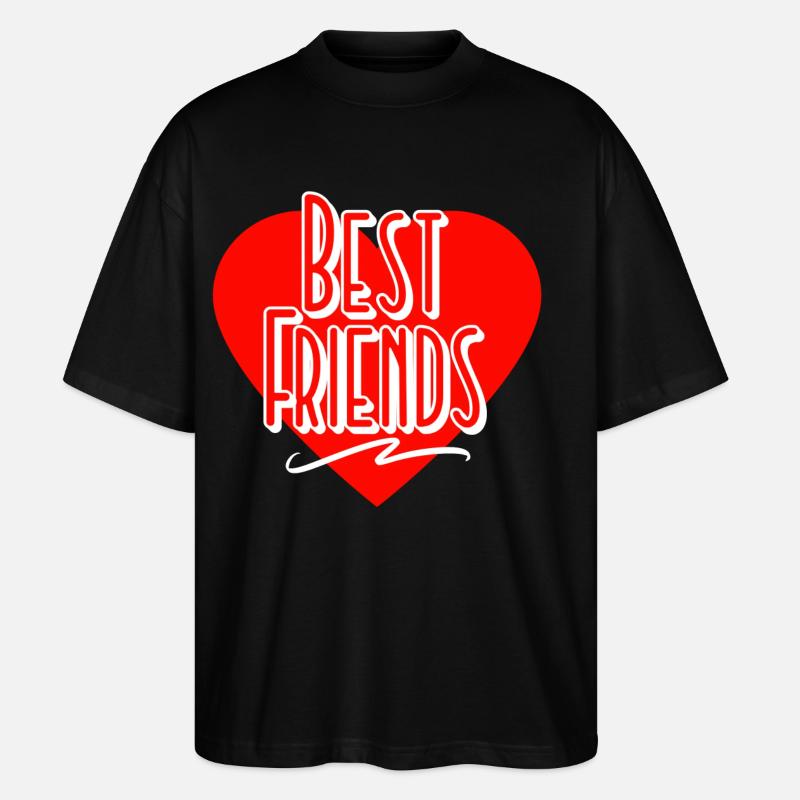 Beste Freunde - Stanley/Stella Oversized Unisex Bio T-Shirt Blaster 2.0 - Schwarz