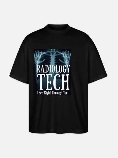 Radiology Tech Humor X-Ray - Stanley/Stella Oversized Unisex Organic T-shirt Blaster 2.0 - black
