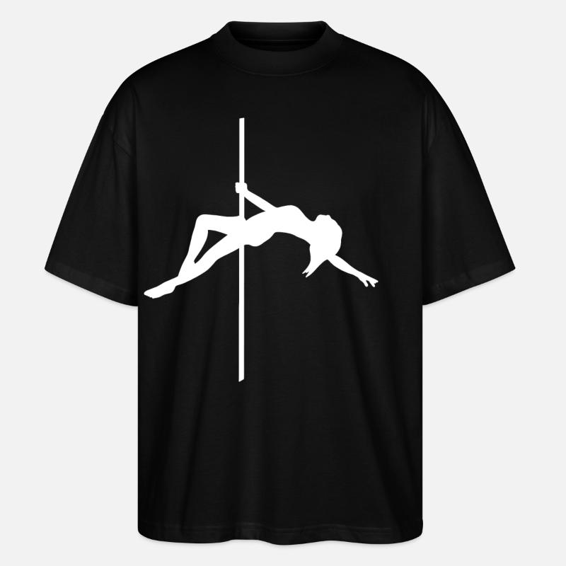 Pole Dance Figure - Dance Pose - Stanley/Stella Oversized Unisex Organic T-shirt Blaster 2.0 - black