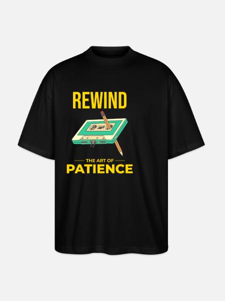 Kassettebånd Tilbagespoling 80'erne Nostalgi Retro 1980'erne - Stanley/Stella Oversize Unisex Øko T-shirt Blaster 2.0 - sort