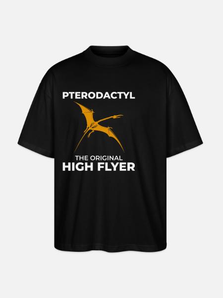 Pterodactyl Dinosaur Fossil Hunting Paleontology - Stanley/Stella Oversized Unisex Organic T-shirt Blaster 2.0 - black