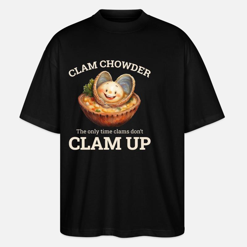 Chaudrée de palourdes - T-shirt bio Blaster 2.0 coupe oversize Stanley/Stella Unisexe - noir