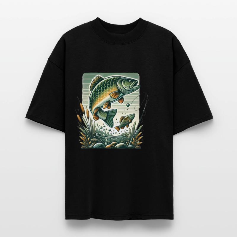 Graphique d’aventure de pêche vintage T-shirt bio Blaster 2.0 coupe oversize Stanley/Stella Unisexe