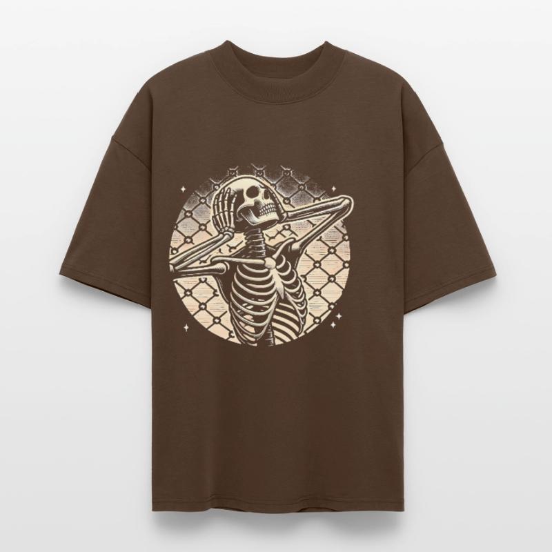 Silent Scream Skeleton Art Design Stanley/Stella Oversized Unisex Organic T-shirt Blaster 2.0