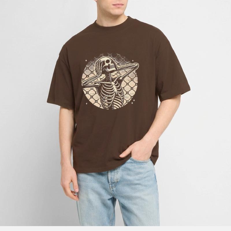 Silent Scream Skeleton Art Design Stanley/Stella Oversized Unisex Organic T-shirt Blaster 2.0