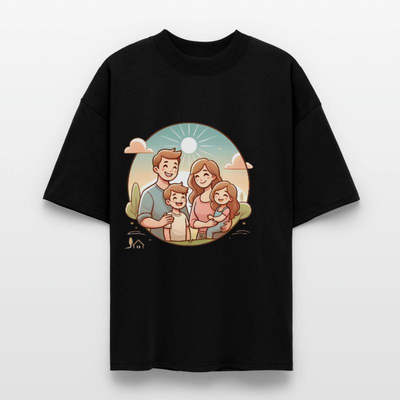 Conception d’illustration de famille heureuse T-shirt bio Blaster 2.0 coupe oversize Stanley/Stella Unisexe