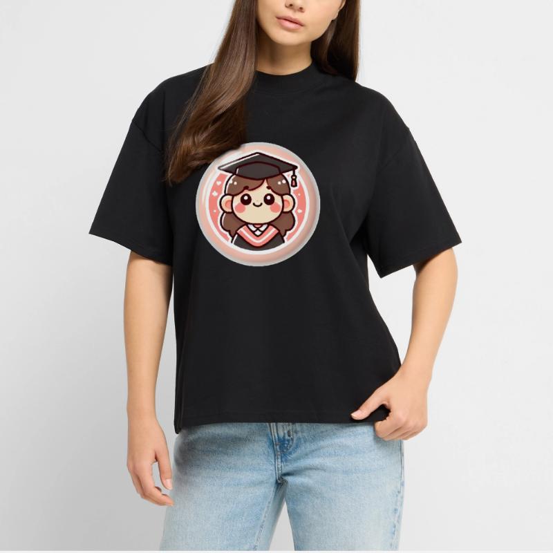 Conception de badge de dessin animé de graduation T-shirt bio Blaster 2.0 coupe oversize Stanley/Stella Unisexe