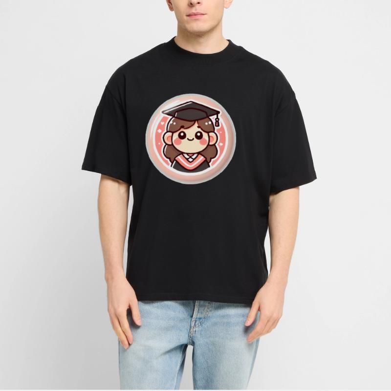 Conception de badge de dessin animé de graduation T-shirt bio Blaster 2.0 coupe oversize Stanley/Stella Unisexe