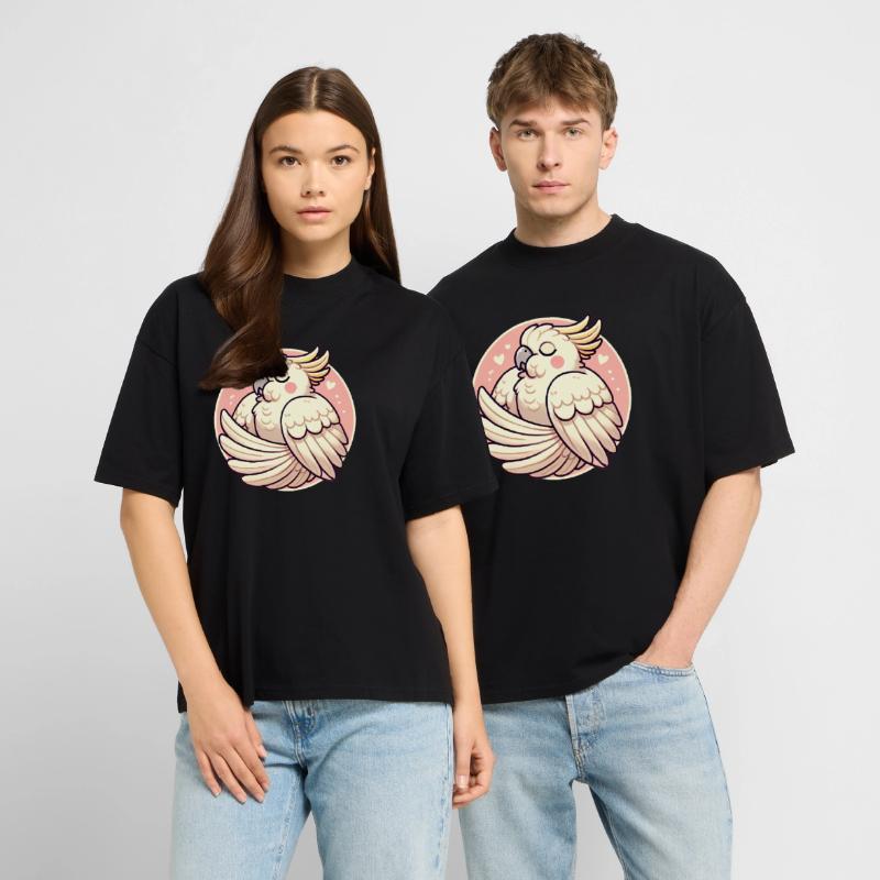 cacatoès endormi confortable dessin animé T-shirt bio Blaster 2.0 coupe oversize Stanley/Stella Unisexe