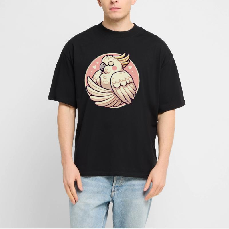 cacatoès endormi confortable dessin animé T-shirt bio Blaster 2.0 coupe oversize Stanley/Stella Unisexe